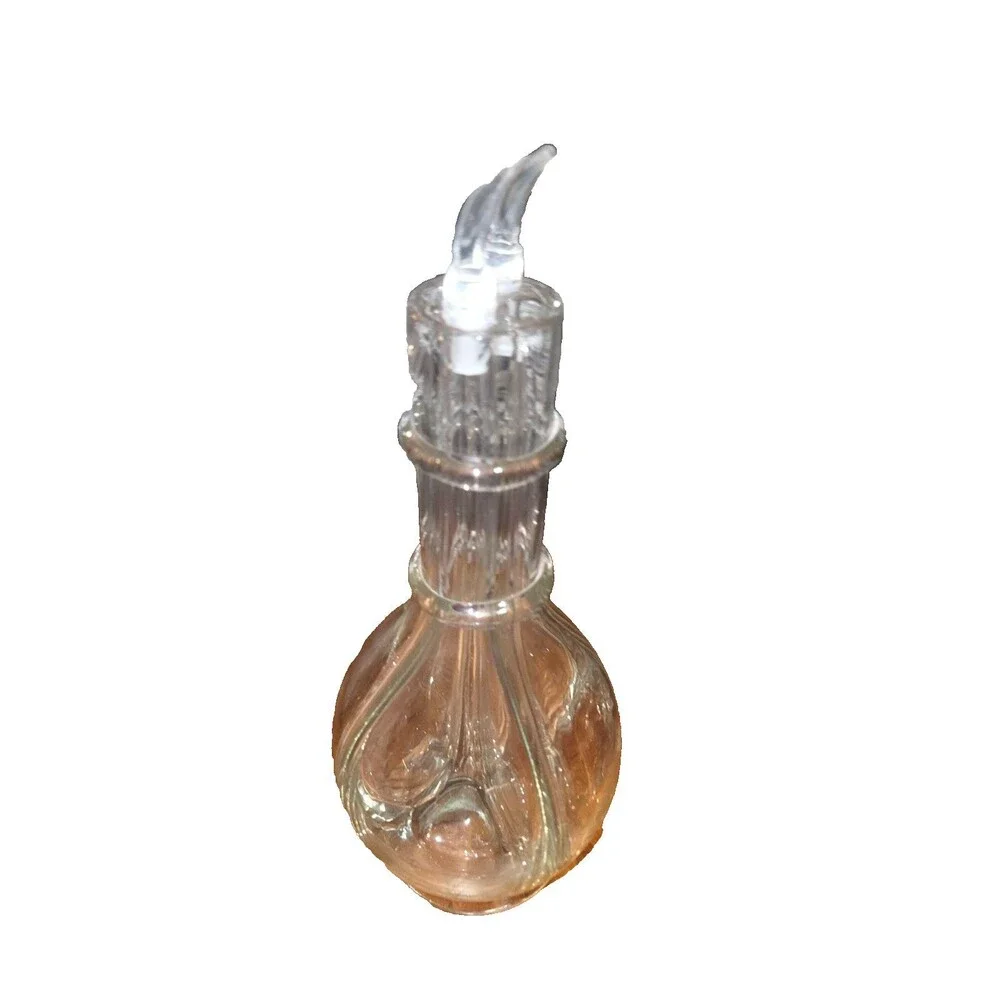 Vintage Hand Blown Glass 4-Chamber Decanter Cruet Liqueurs Made n FRANCE 60s 70s